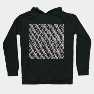 Black and White Mesh Hoodie